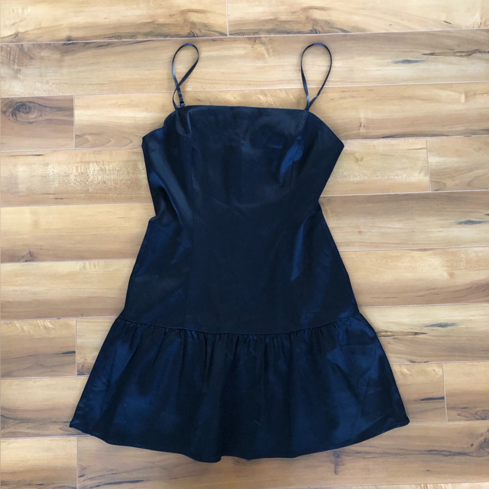 Sunday Best Tango Satin Black Dress